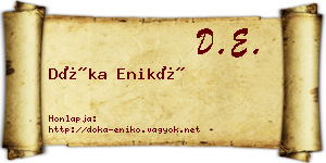 Dóka Enikő névjegykártya